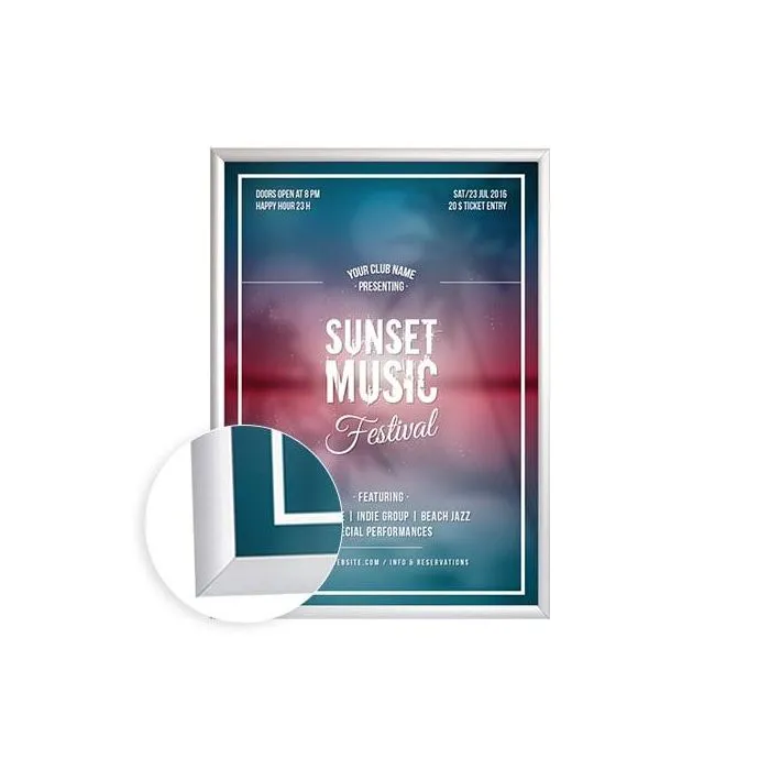 Cadre à clips pour affiches