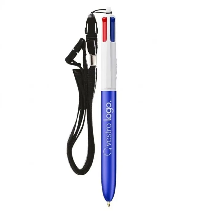 BIC® 4 Colours Glacé con cordino
