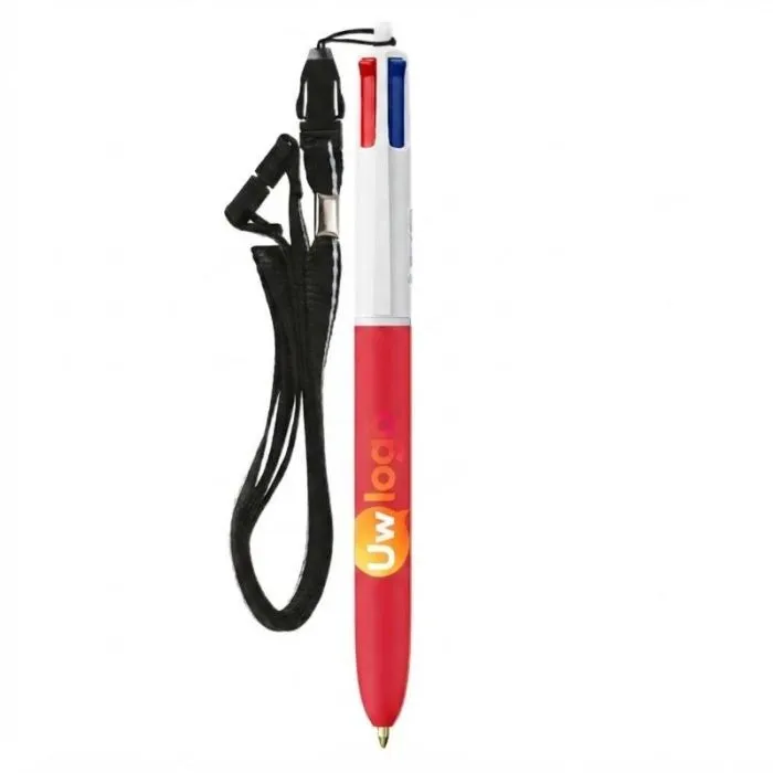 BIC® 4 Colours Soft met draagkoord