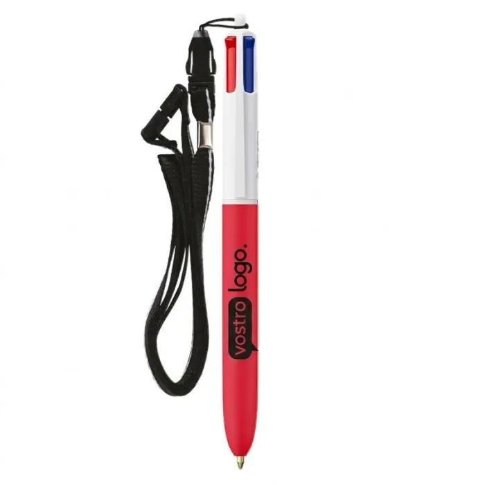 BIC® 4 Colours Soft con cordino