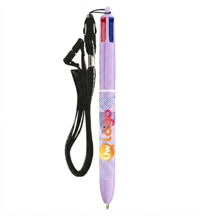 BIC® 4 Colours® Pastel + draagkoord