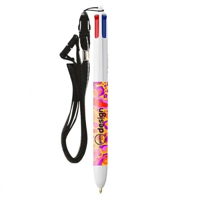 Pena a sfera BIC® 4 Colours + cordino
