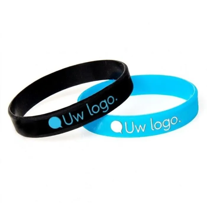 Gepersonaliseerde siliconenarmband met ingegraveerde opdruk - 180 mm