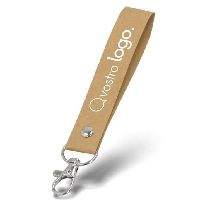 Portachiavi personalizzabile in carta kraft