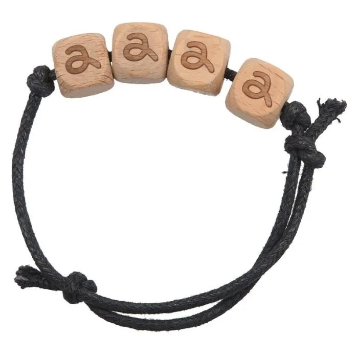 Bracelet perles en bois personnalisable