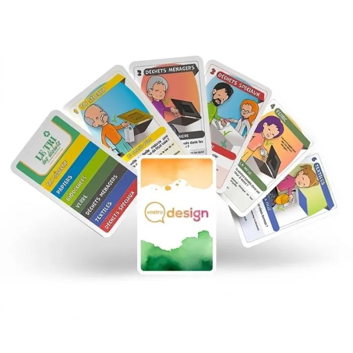 Gioco delle 7 famiglie e quiz personalizzato - Raccolta differenziata