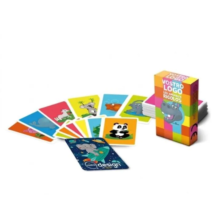 Gioco di memoria da 33 carte con astuccio promozionale  - Animali divertenti