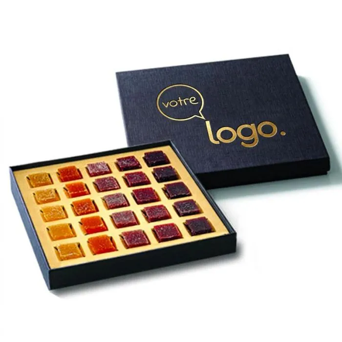 Coffret 25 pâtes de fruits personnalisable - Caprice