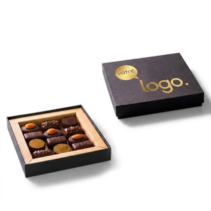 Coffret 12 bonbons au chocolat personnalisable - Douceur
