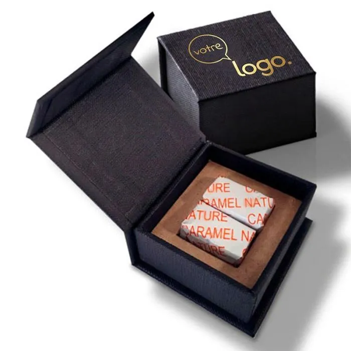 Coffret 2 caramels personnalisable - Ecrin