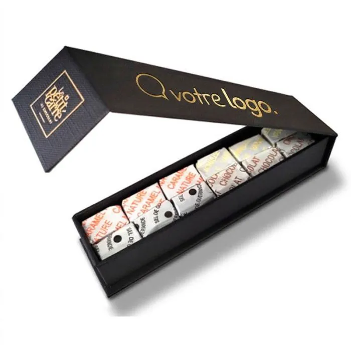 Coffret 12 caramels personnalisable - Elégance
