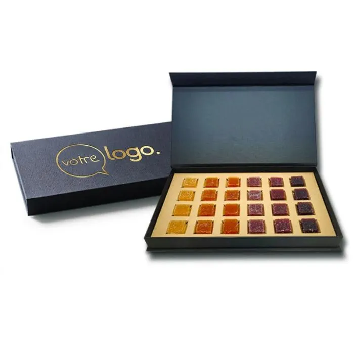 Coffret 24 pâtes de fruits personnalisable - Tentation  