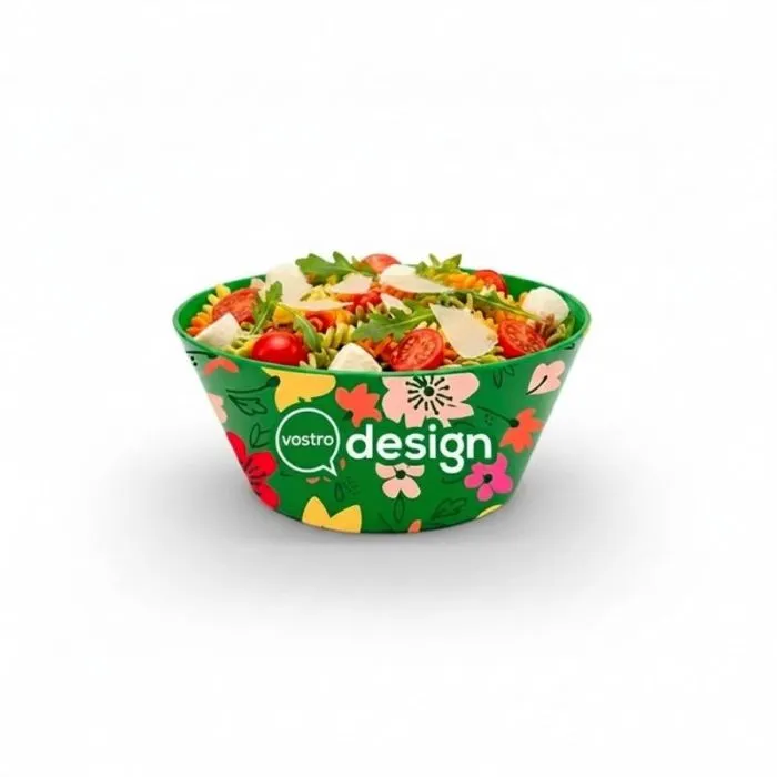 Ciotola riutilizzabile da 90/120 cl in plastica riciclata, personalizzabile