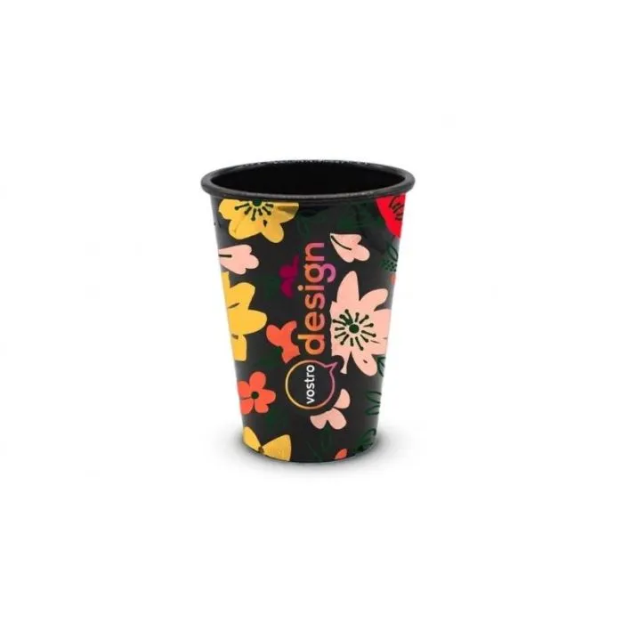 Bicchiere da caffè riutilizzabile da 18/20 cl in plastica riciclata, personalizzabile