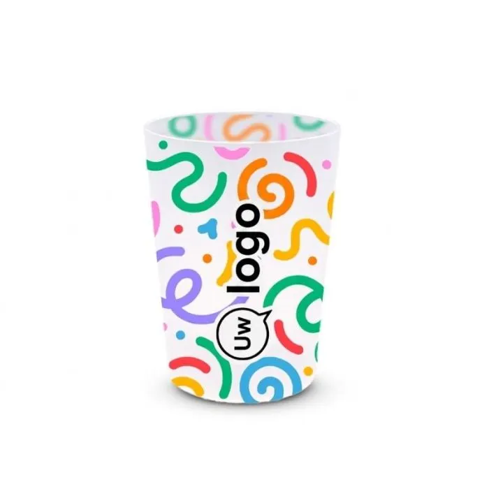 Grote beker van 45/50 cl van gerecycled plastic, personaliseerbaar
