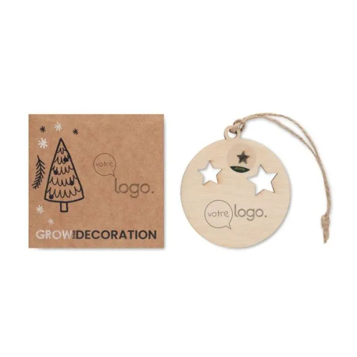 Décoration de noël en bois publicitaire -ROSEED