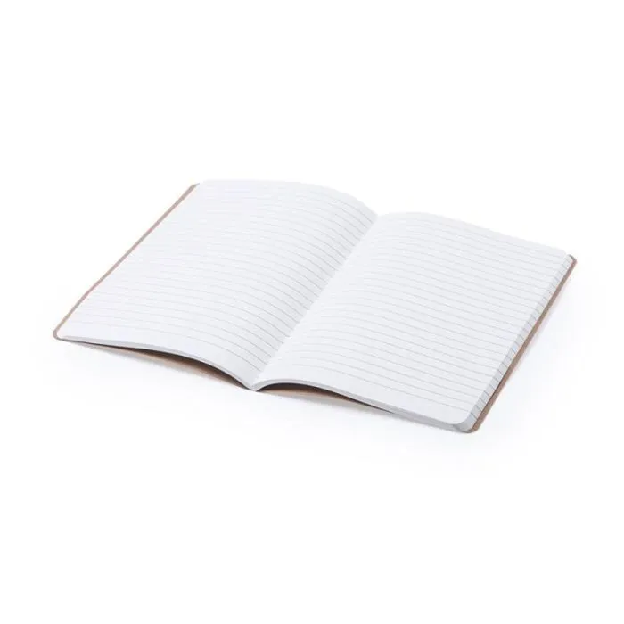 Cahier personnalisable  éco-responsable en carton recyclé – 60 feuilles lignées