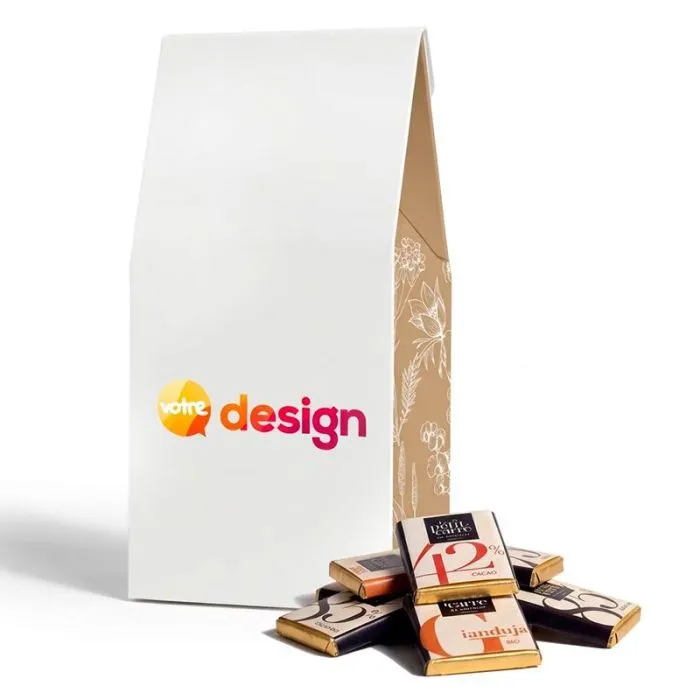 Etui personnalisable 10 carrés de chocolat 4g