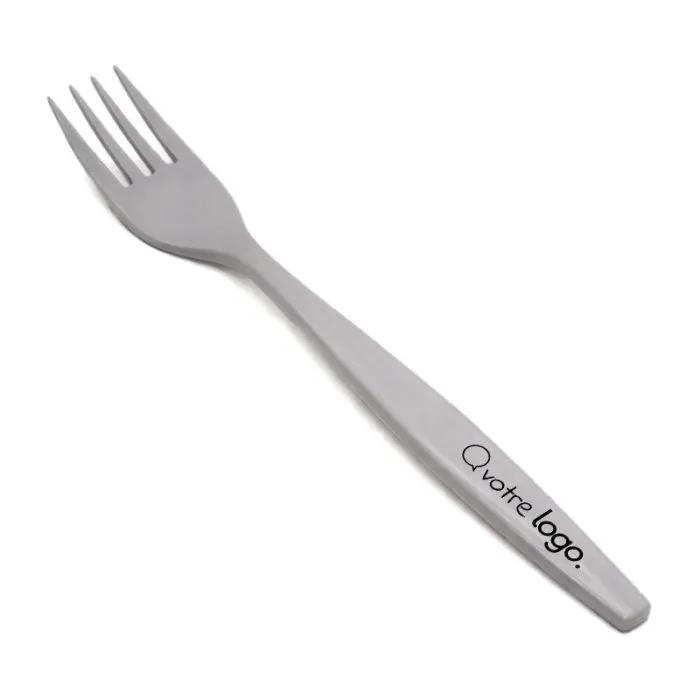 Fourchette réutilisable en plastique recyclé personnalisable