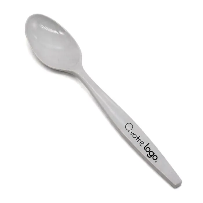 Cuillère à soupe réutilisable en plastique recyclé personnalisable