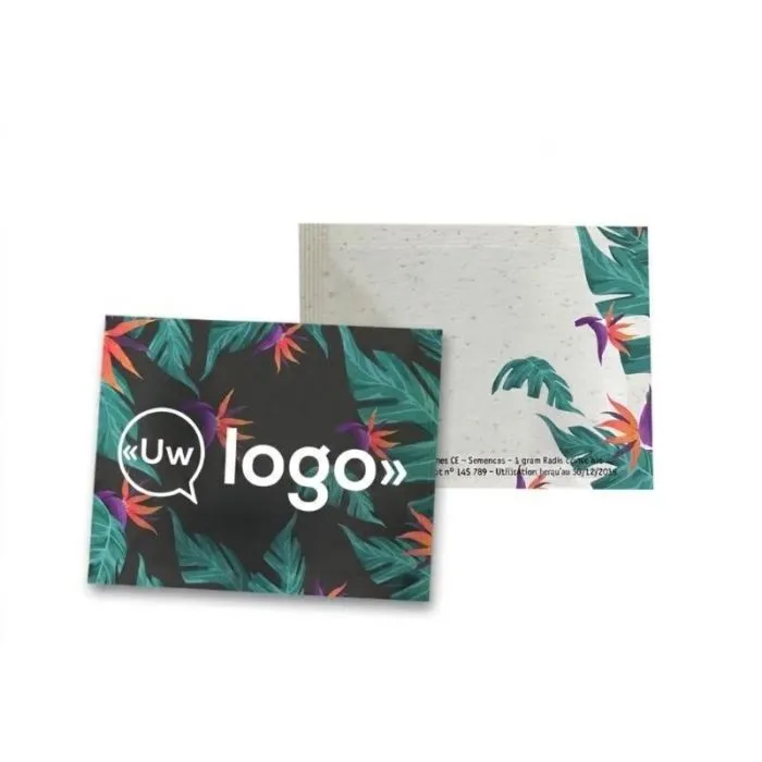 Promotiezaadzakje van plantaardig papier – 82 x 110 mm