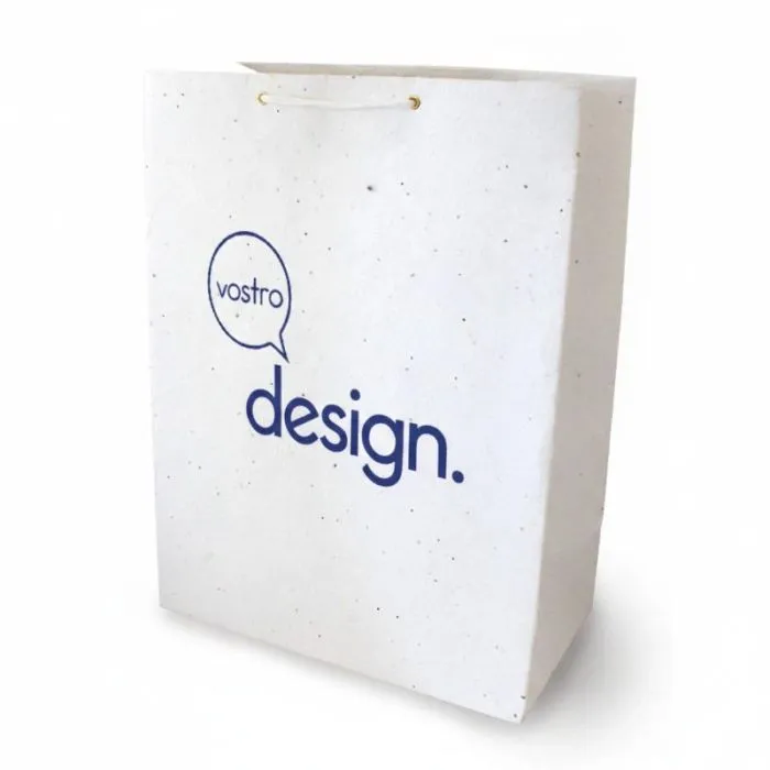 Borsa biodegradabile personalizzata con semi - Modello grande