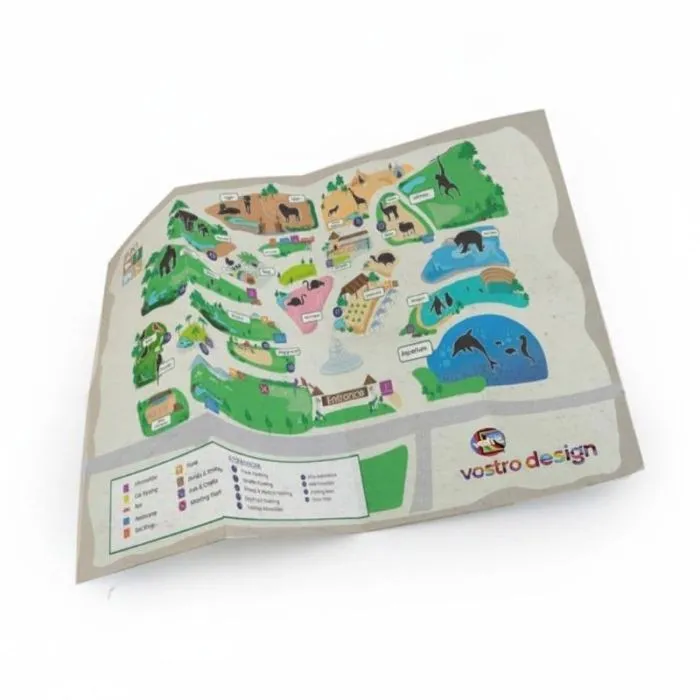 Mappa turistica personalizzata su carta con semi