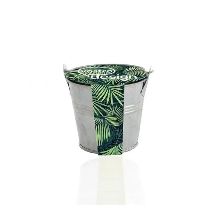 kit di piantagione con vaso in zinco da 8 cm personalizzato