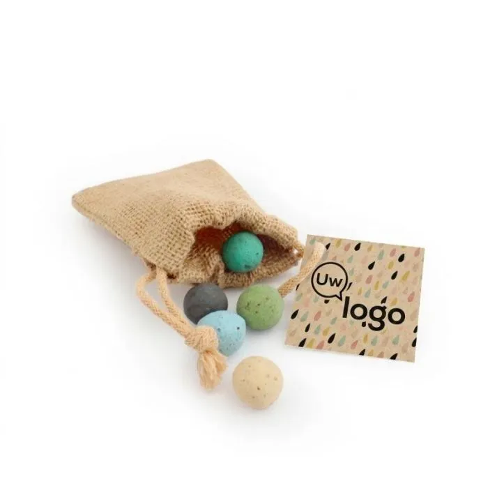 Promotiezakje met 5 zaadbolletjes