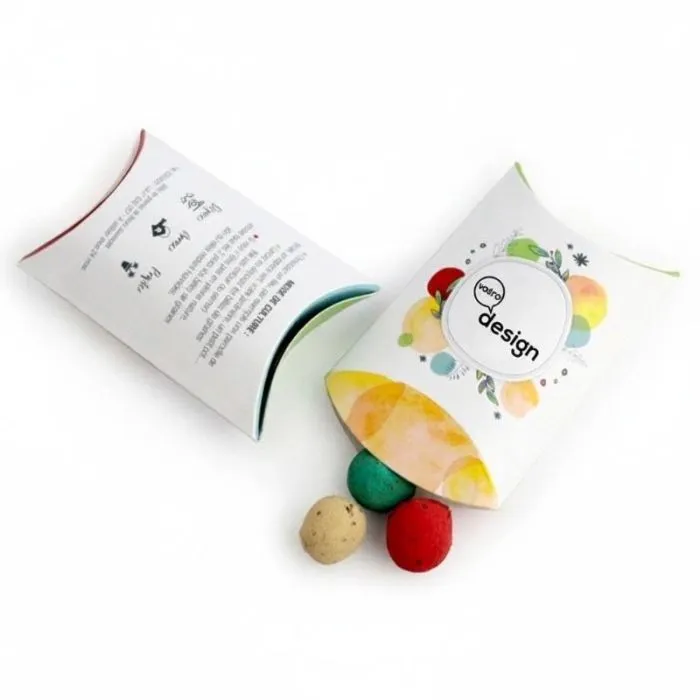 Confezione personalizzata con 3 palline di semi - 50x80x20 mm