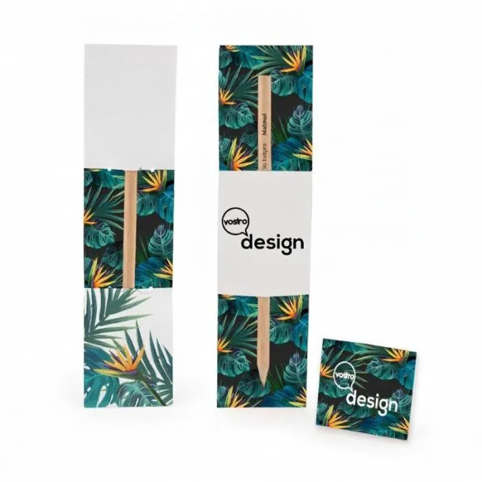 Kit con matita e bustina di semi personalizzati