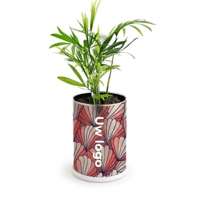 Het gepersonaliseerde plantenblikje