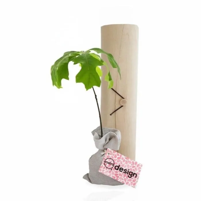 Albero pubblicitario in tubo di legno con cordicella - Latifoglie