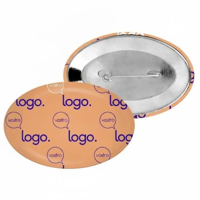 Targhetta ovale personalizzata - 45x25 mm