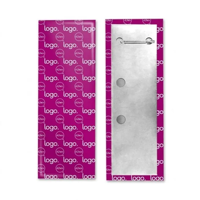 Rechthoekig reclame-badge - 40 x 115 mm