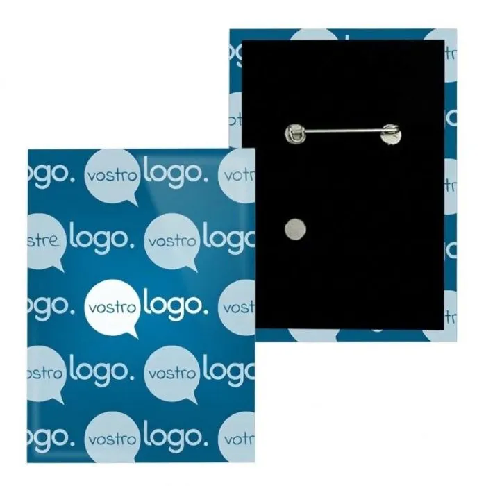 Targhetta rettangolare personalizzata - 65x90 mm