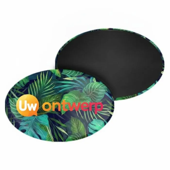 Gepersonaliseerde ovale magneet - 68 x 45 mm