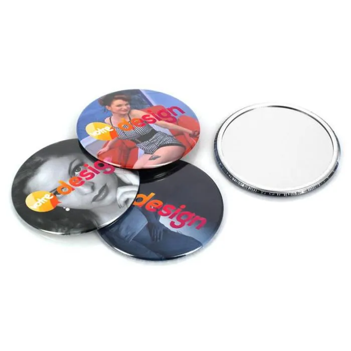 Miroir de poche rond publicitaire - 88mm