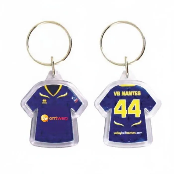 Acryl sleutelhanger met T-shirt-motief voor reclamedoeleinden