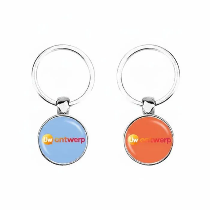 Ronde premium reclame-sleutelhanger - 25 mm