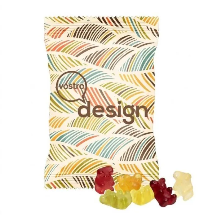 Caramelle gommose alla frutta personalizzate in bustina da 20 g