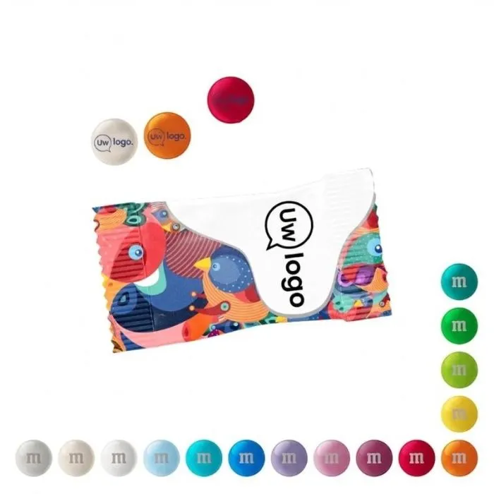 M&M’s-snoepjes in zakjes van 7 g, met eigen opdruk