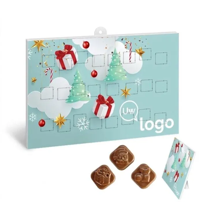 Adventkalender voor aan de muur en op tafel, voor reclamedoeleinden
