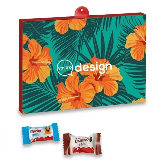 Calendario dell'Avvento personalizzato premium con Kinder