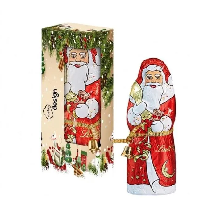 Babbo Natale di Lindt & Sprüngli in una confezione regalo promozionale