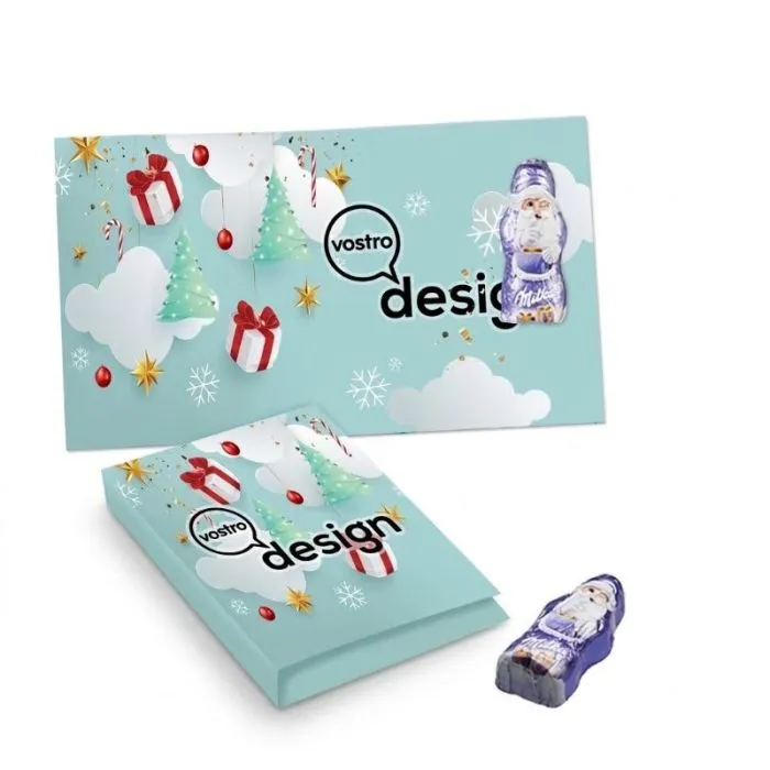 Biscotto personalizzato con il Mini Babbo Natale di Milka