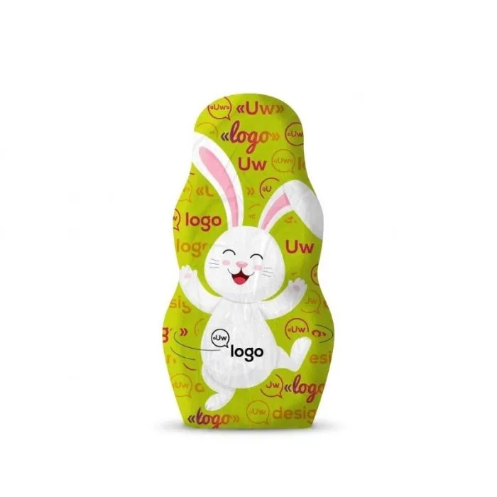 Klein paaskonijntje van chocolade, 100% gepersonaliseerd