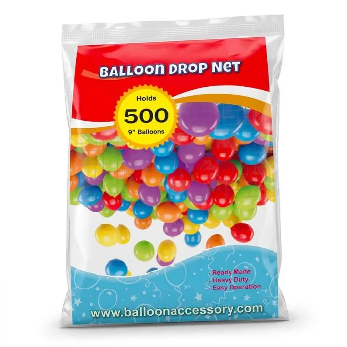 Filet géant rectangulaire pour lâcher de ballons - 500 ballons