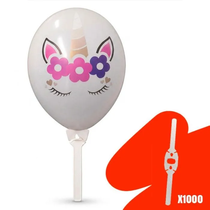Poignées en carton 18 cm pour ballons  vendues par lot de 1000