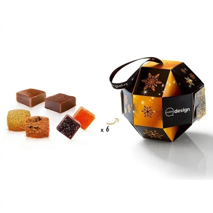 Pallina di Natale da 11 cm con 6 dolcetti personalizzata ®Le petit carré